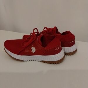 U.S. Polo Assn. Kids Red and White Sneakers